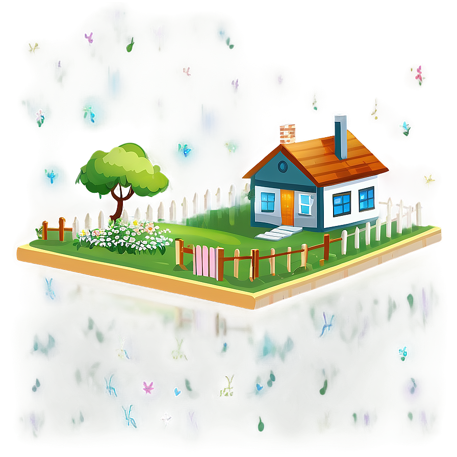 House With Garden Clipart Png Lpc