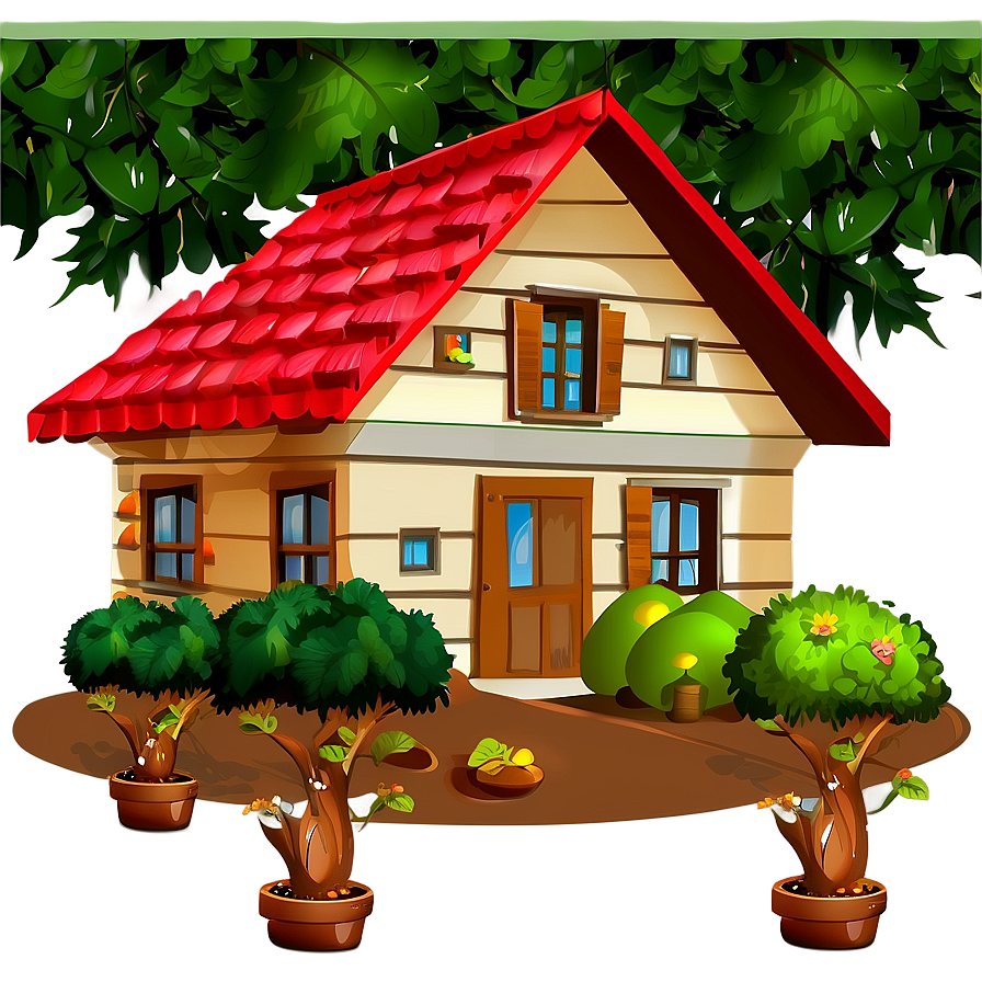 House With Garden Clipart Png Udv