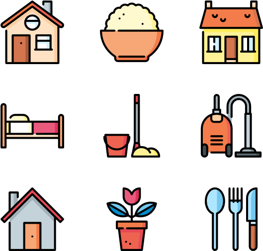 Household Items Vector Illustration