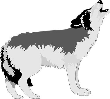 Howling Wolf Silhouette