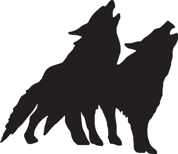 Howling_ Wolves_ Silhouette