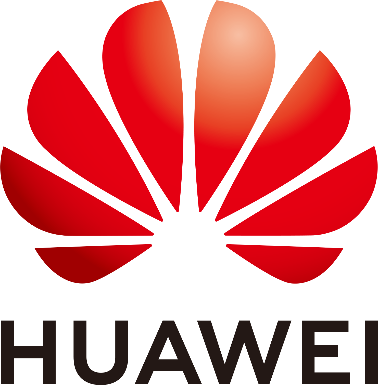 Huawei Logo Red Flower Design