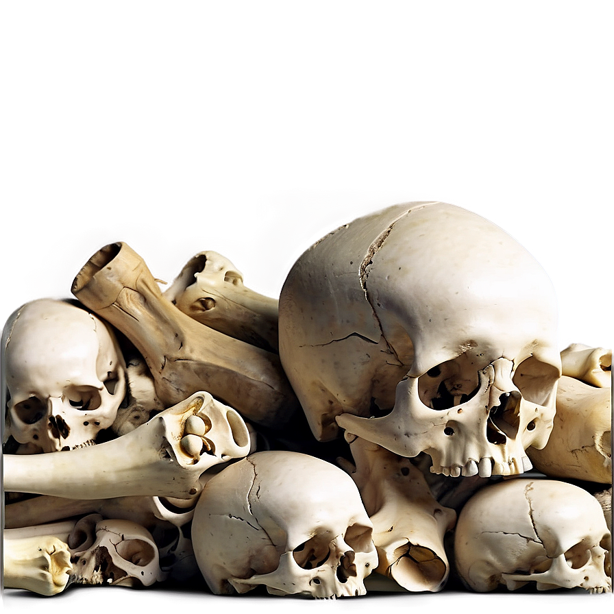 Human Bones Pile Art Png 40