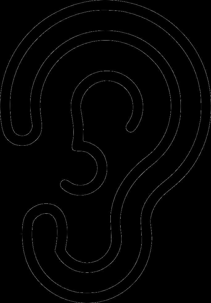 Human Ear Anatomy Line Art