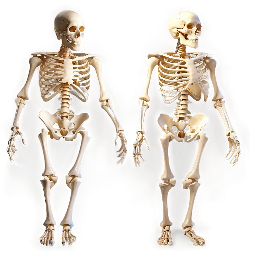 Human Skeleton In Dynamic Poses Png 06262024