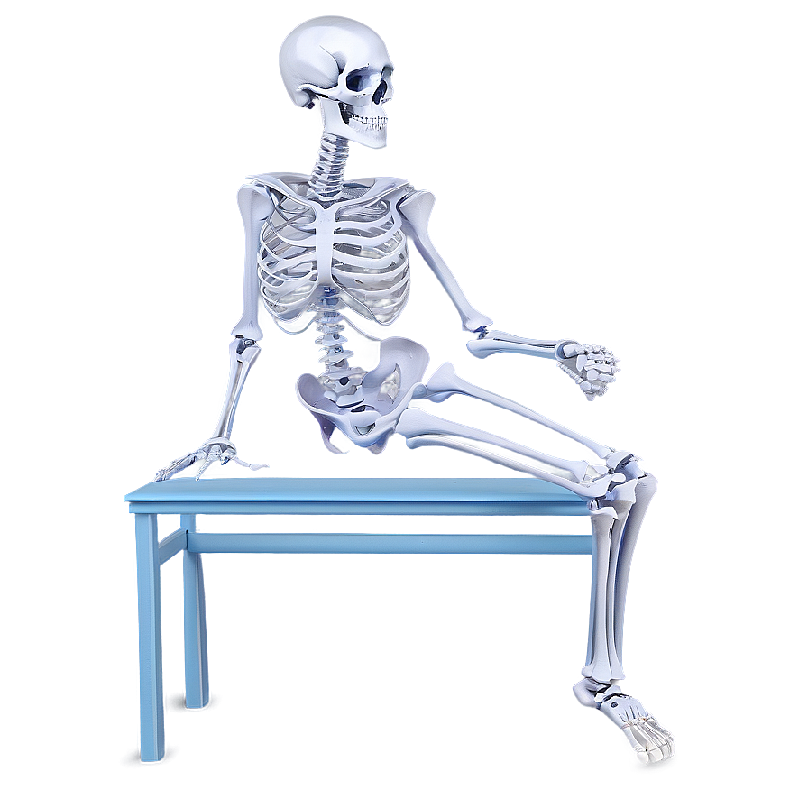 Human Skeleton Sitting Pose Png Sgc