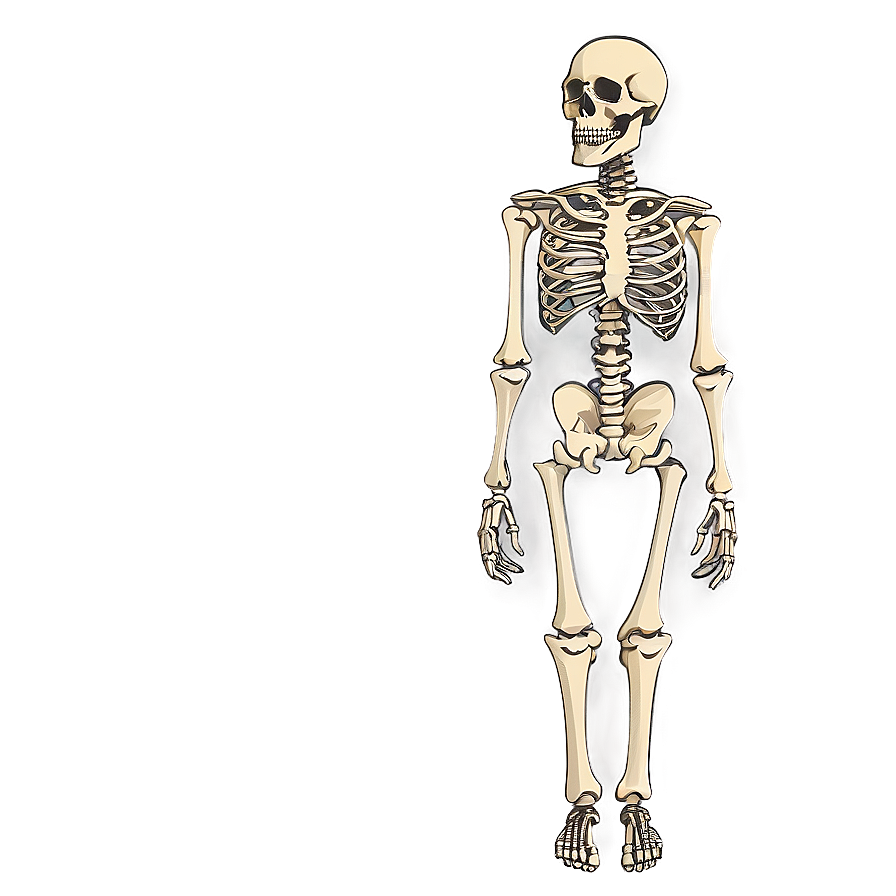 Human Skeleton With Detailed Spine Png Kef88