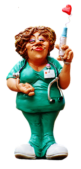 Humorous Nurse Figurinewith Syringe