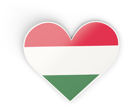 Hungarian Heart Flag Graphic