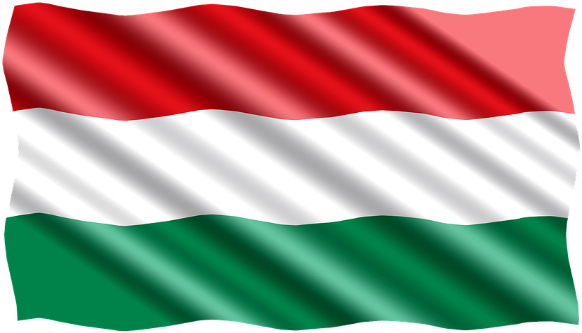 Hungarian National Flag Waving