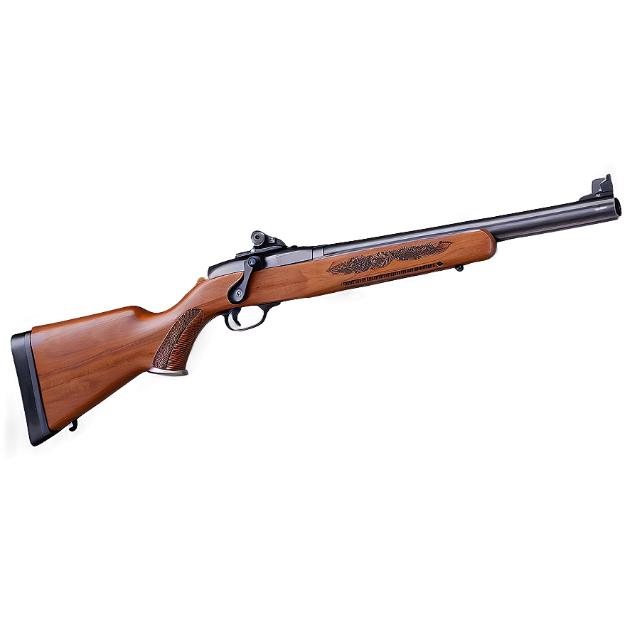 Hunting Rifle With Engraved Stock Png Tls