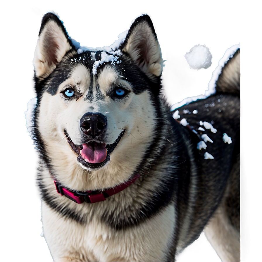 Husky Enjoying Snowfall Png 90