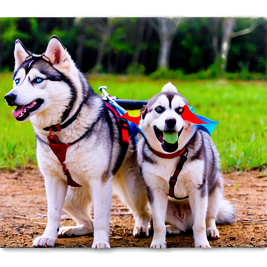 Husky Family Outing Png Xgb66