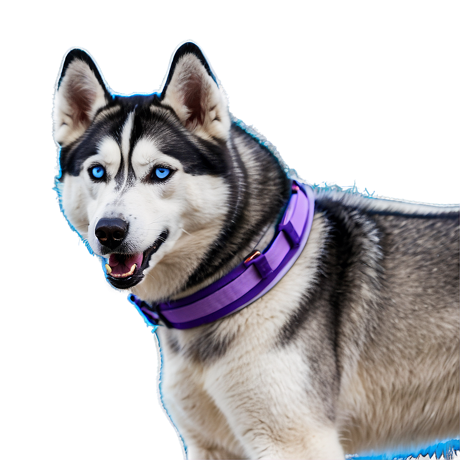 Husky In Winter Wonderland Png Lkj3