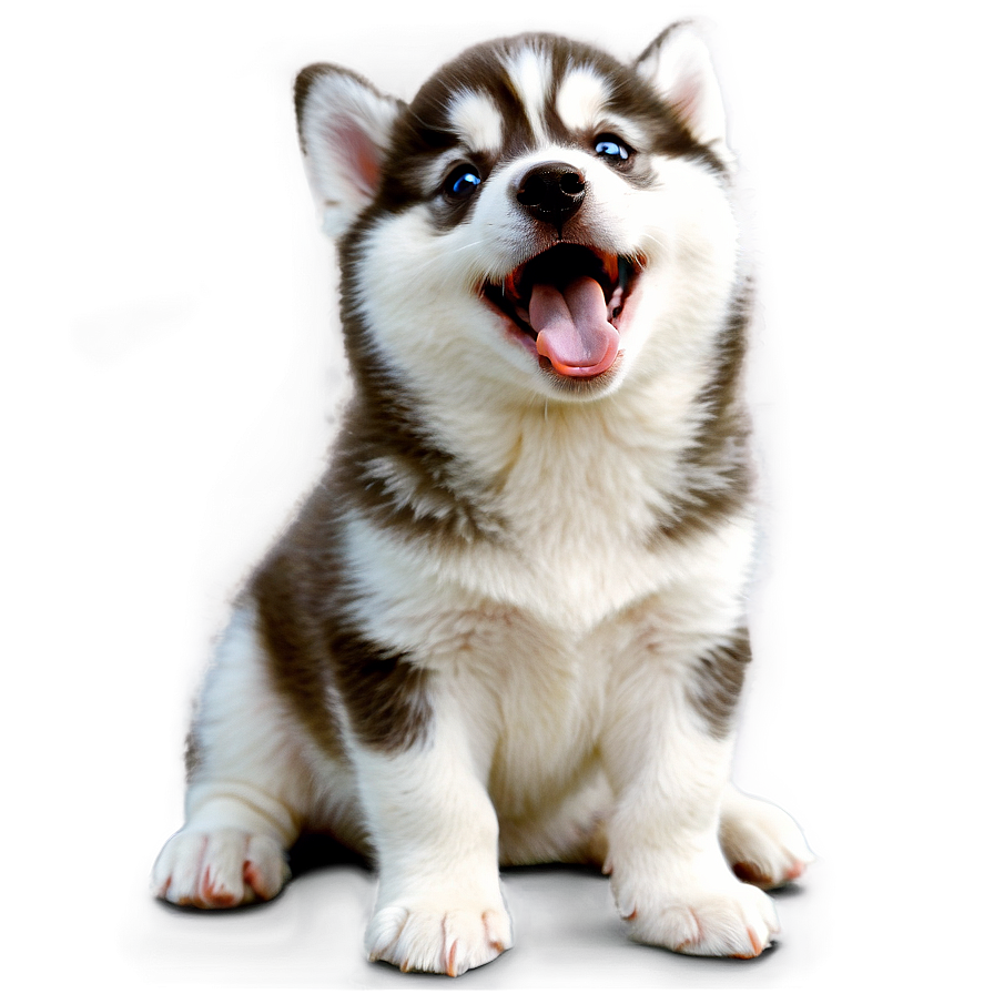 Husky Puppy Yawn Png 06112024