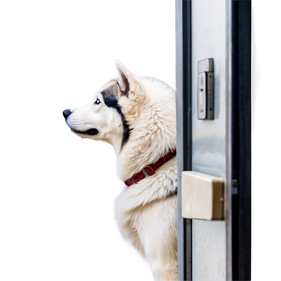 Husky Waiting At Door Png 67