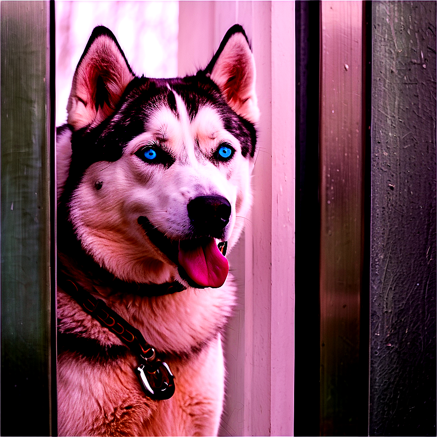 Husky Waiting At Door Png Ppg73