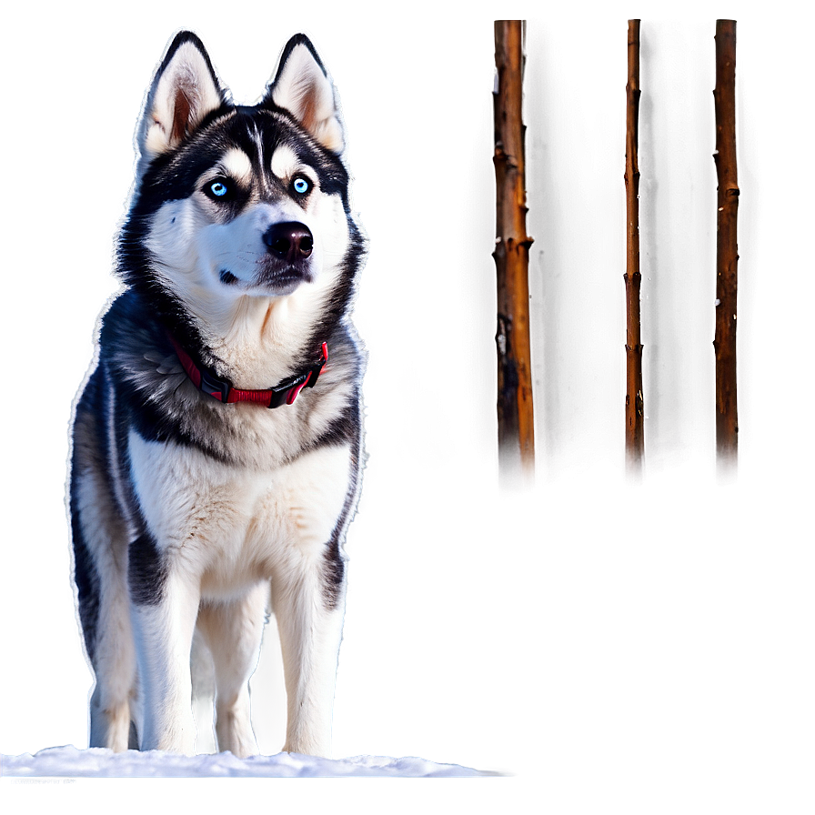 Husky With Snowy Background Png Uib