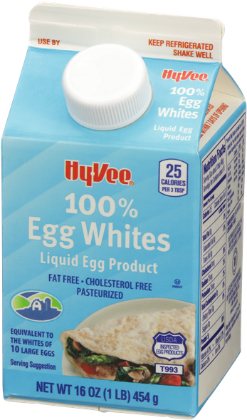 Hy Vee Liquid Egg Whites Packaging