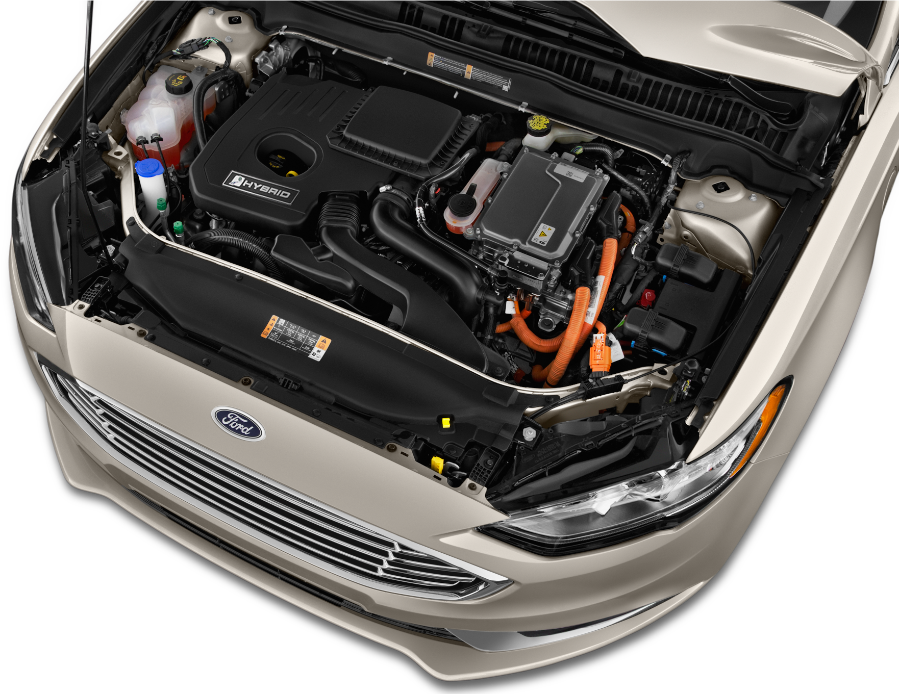 Hybrid Car Engine Bay