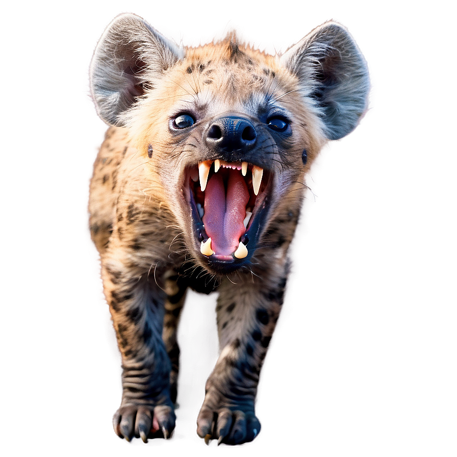 Hyena Cub Yawning Png Cfv