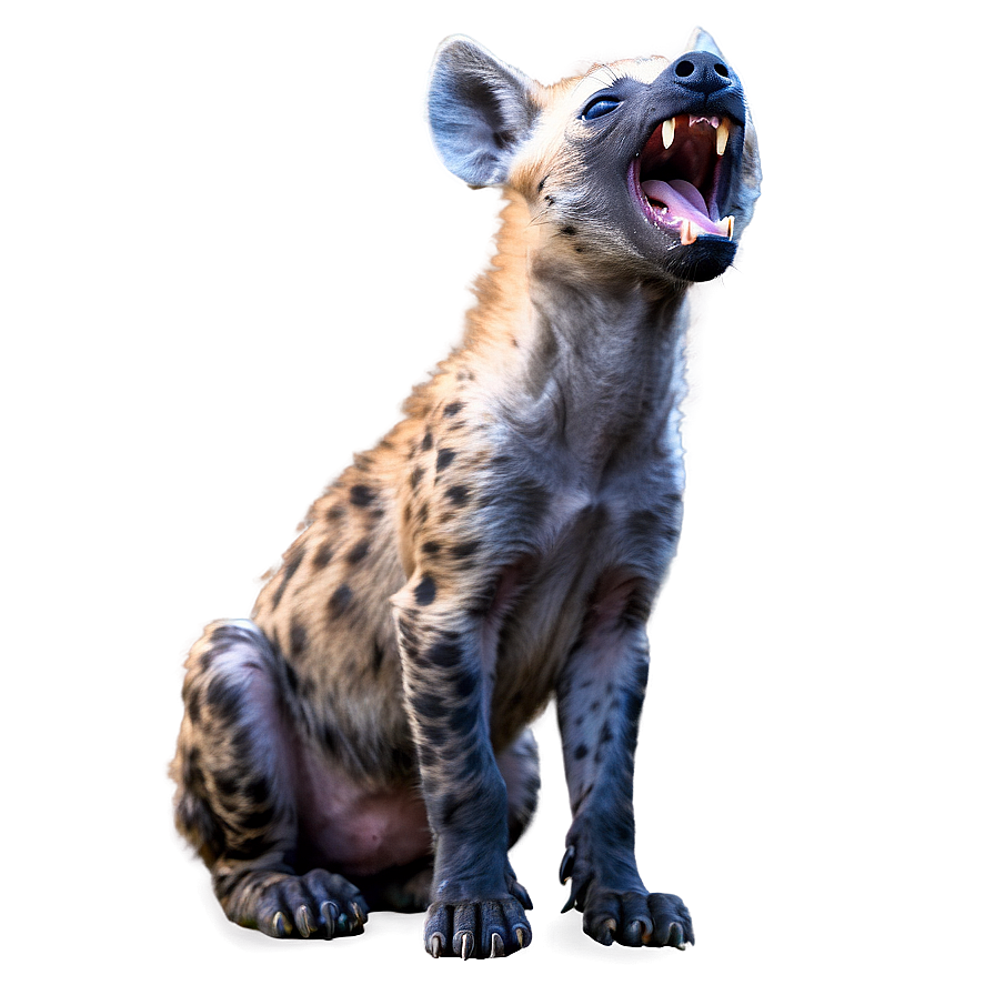 Hyena Cub Yawning Png Lso59