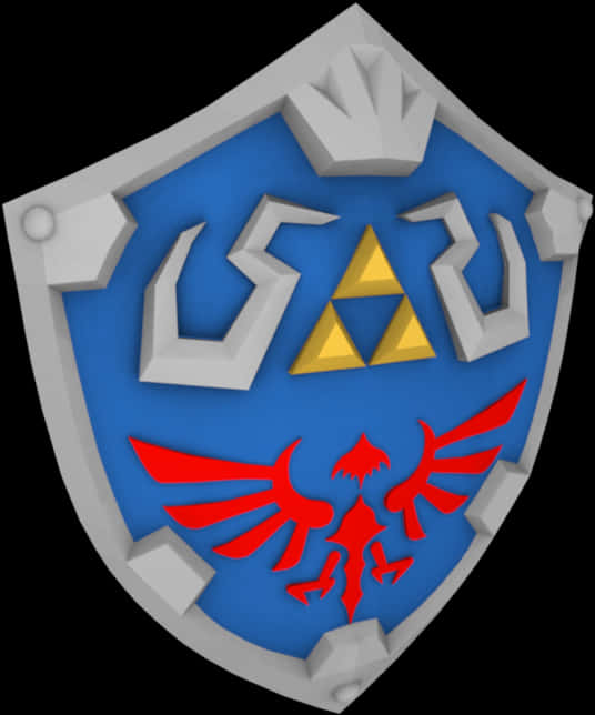 Hyrule Crest Shield3 D Render