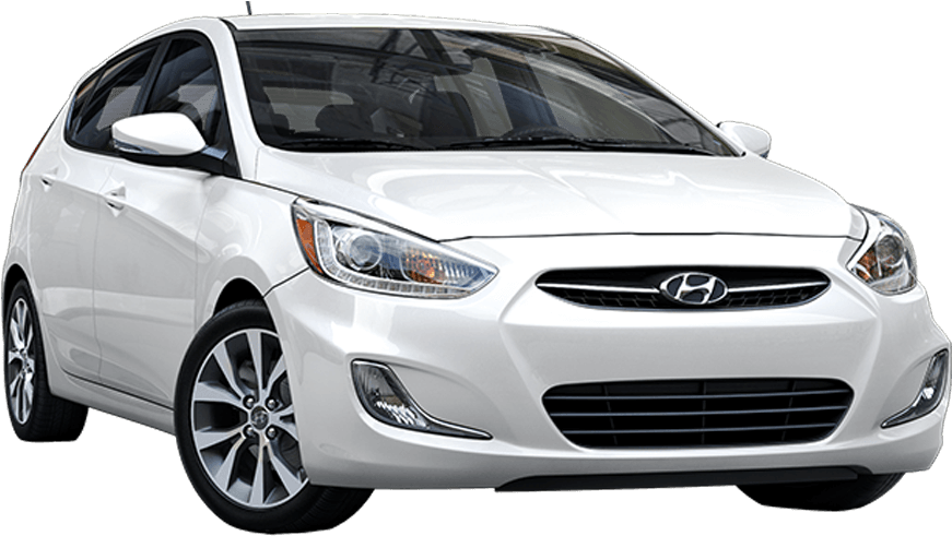 Hyundai Accent White Side View