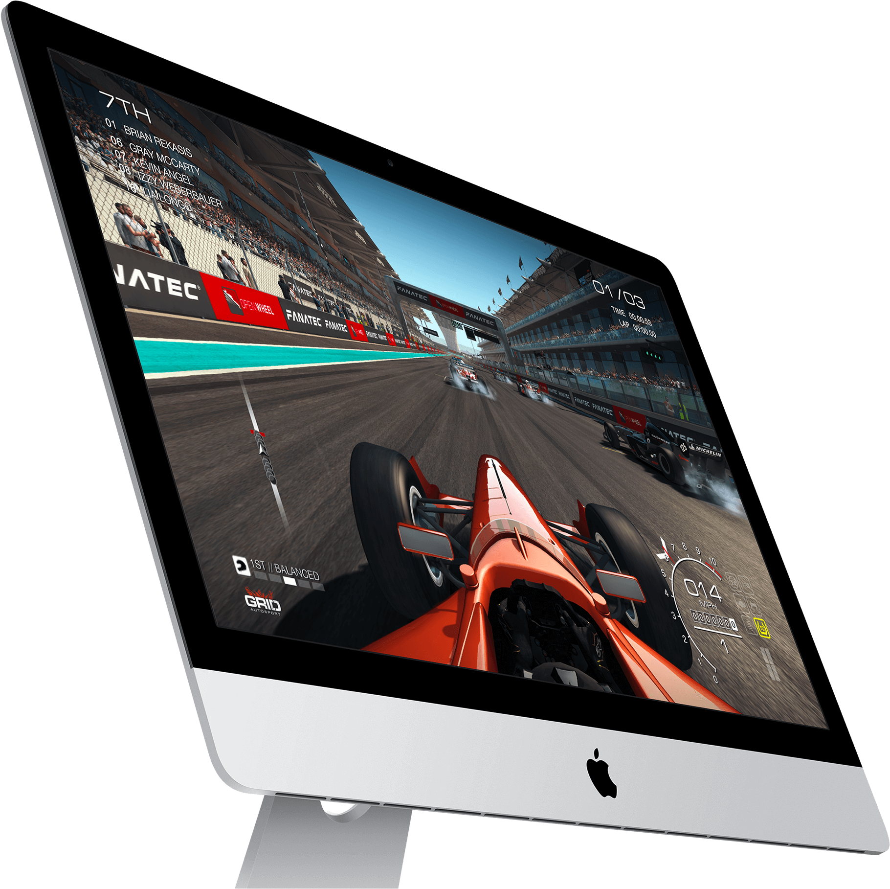 I Mac Racing Game Display