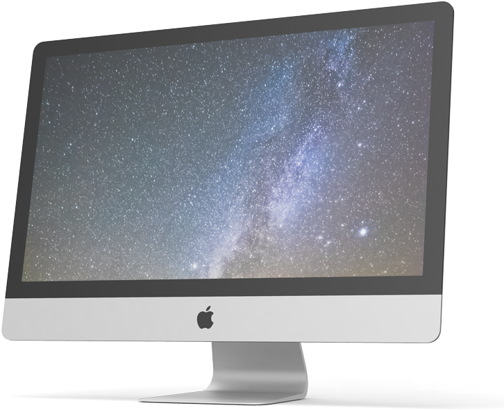 I Macwith Cosmic Wallpaper