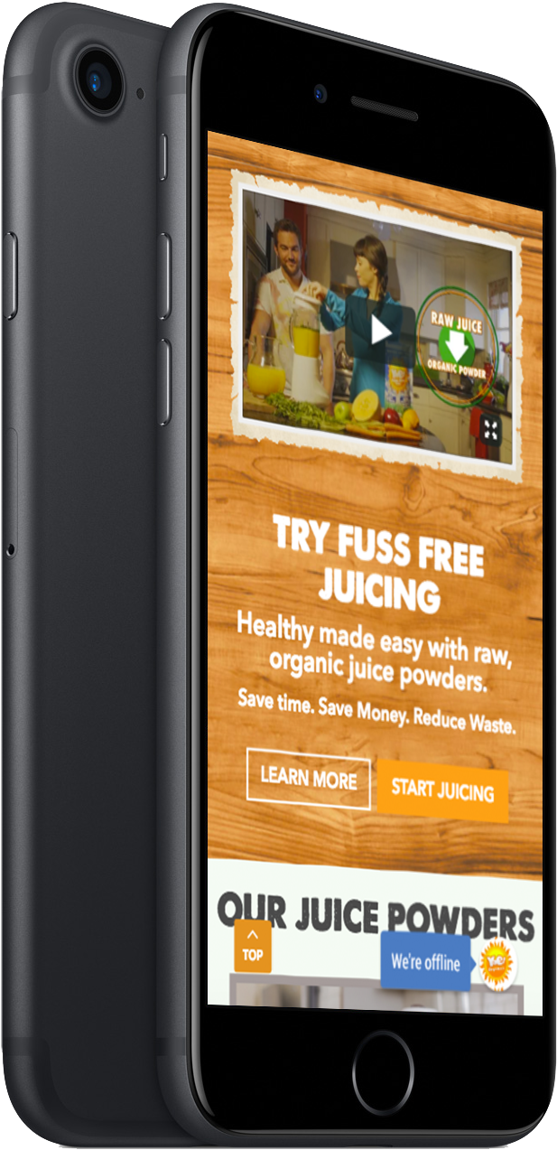 I Phone Mockup Juicing Ad