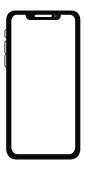 I Phone Outline Vector Illustration