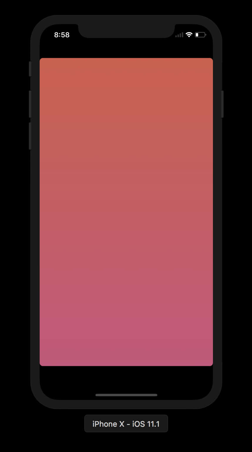 I Phone X Framewith Gradient Background