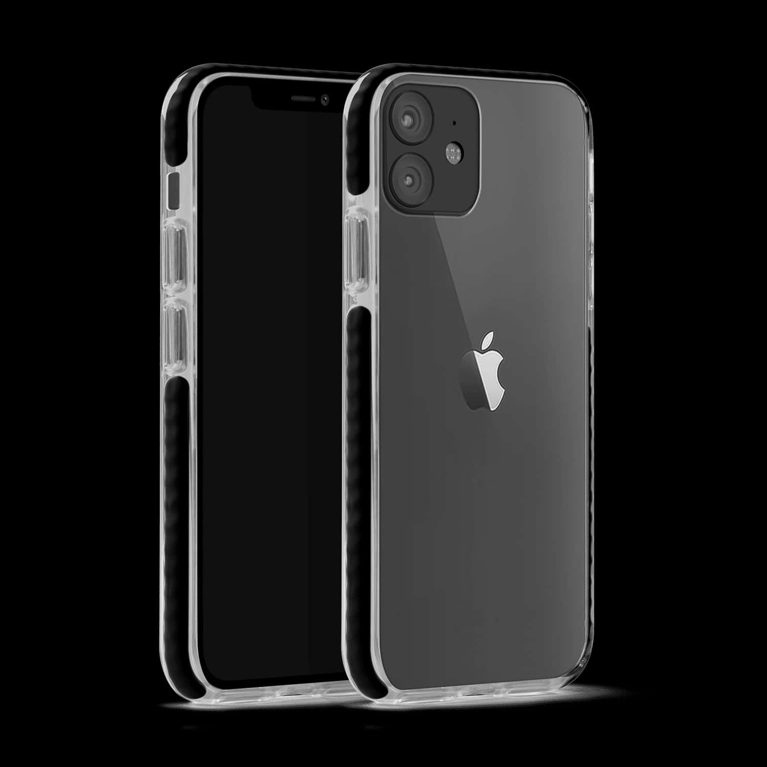 I Phone12 Black Clear Case