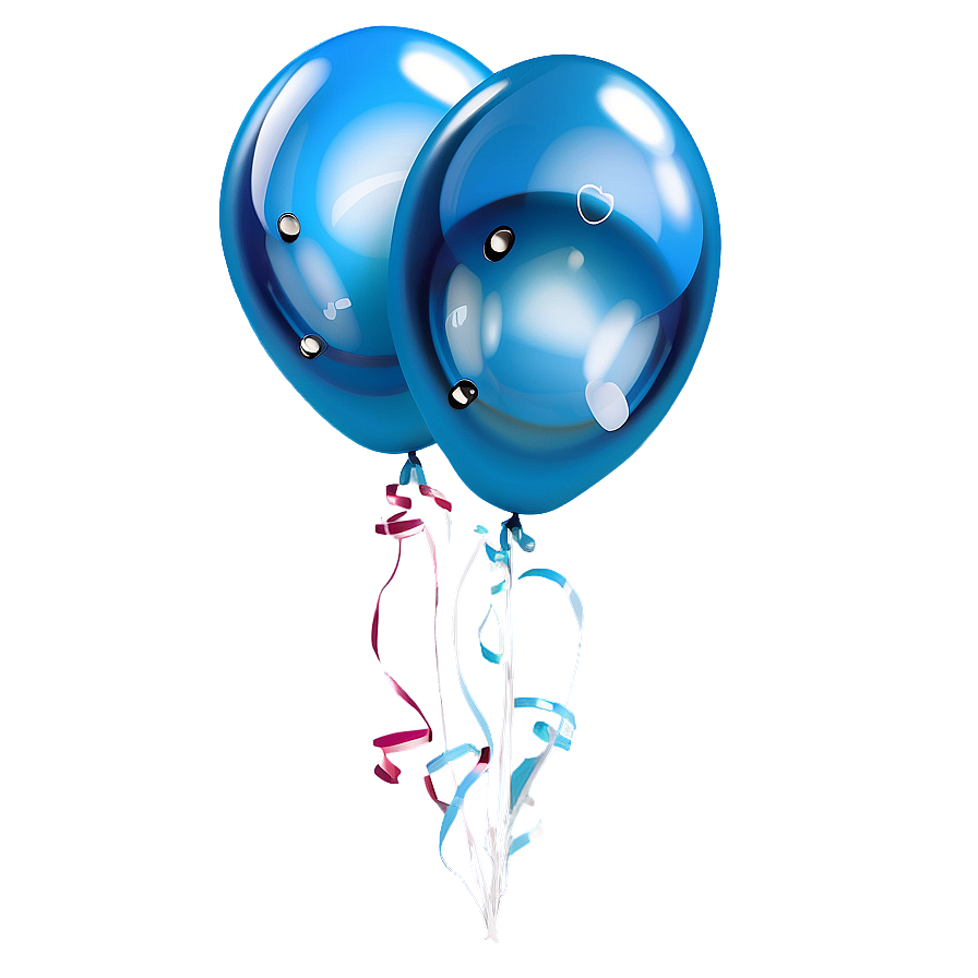 Ice Blue Balloons Png Cju