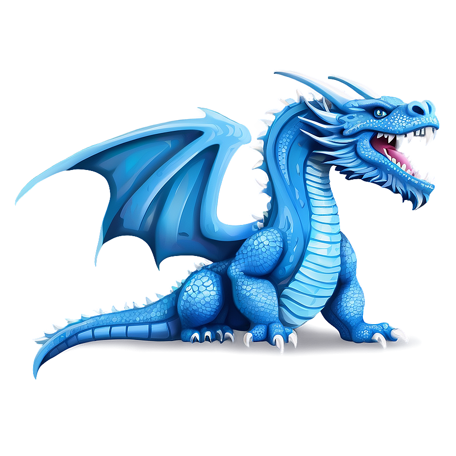 Ice Blue Dragon Drawing Png 18