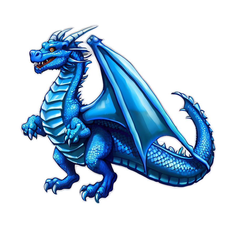 Ice Blue Dragon Drawing Png 97