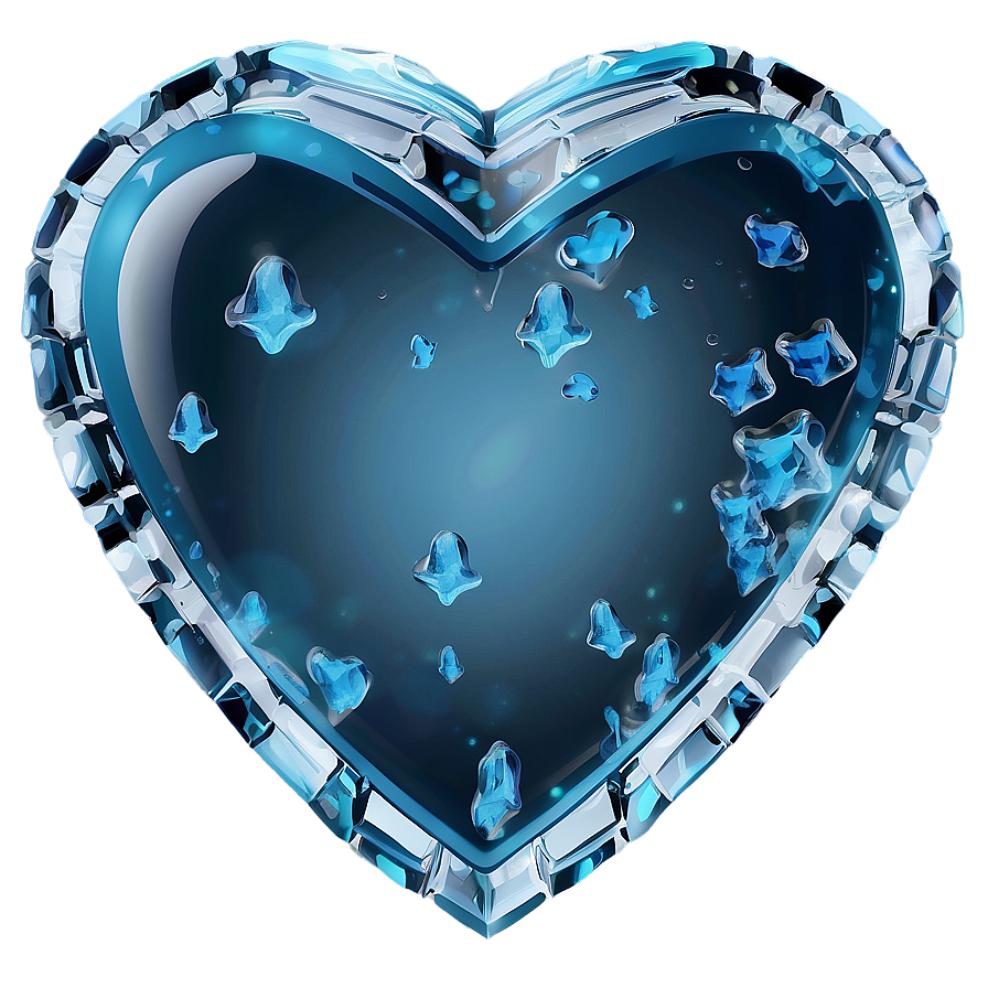 Ice Blue Heart Symbol Png 32