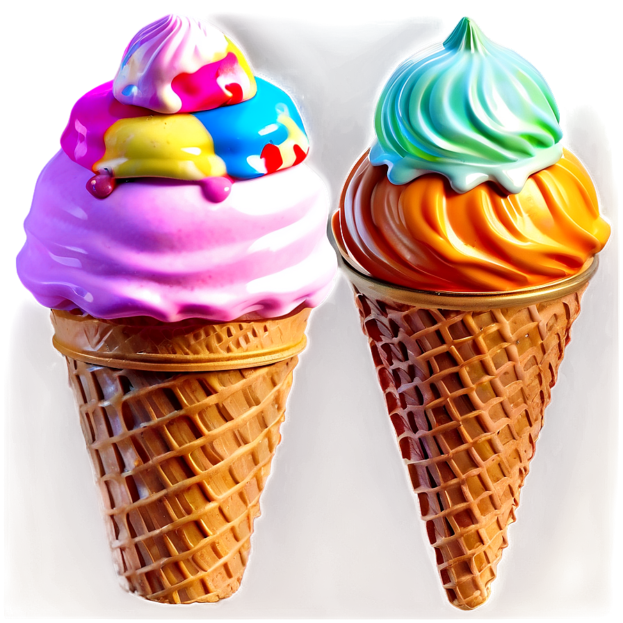 Ice Cream Cone Set Png 48