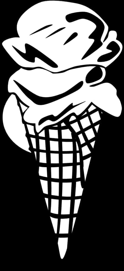 Ice Cream Cone Silhouette