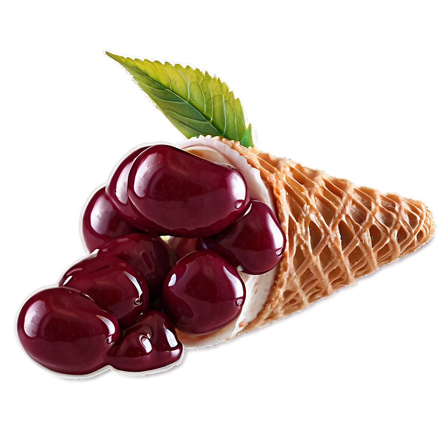 Ice Cream Cone With Cherry Png Cub75