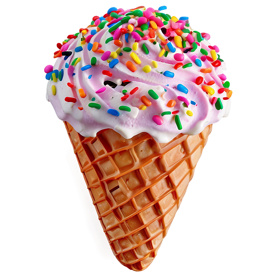 Ice Cream Cone With Sprinkles Png 41