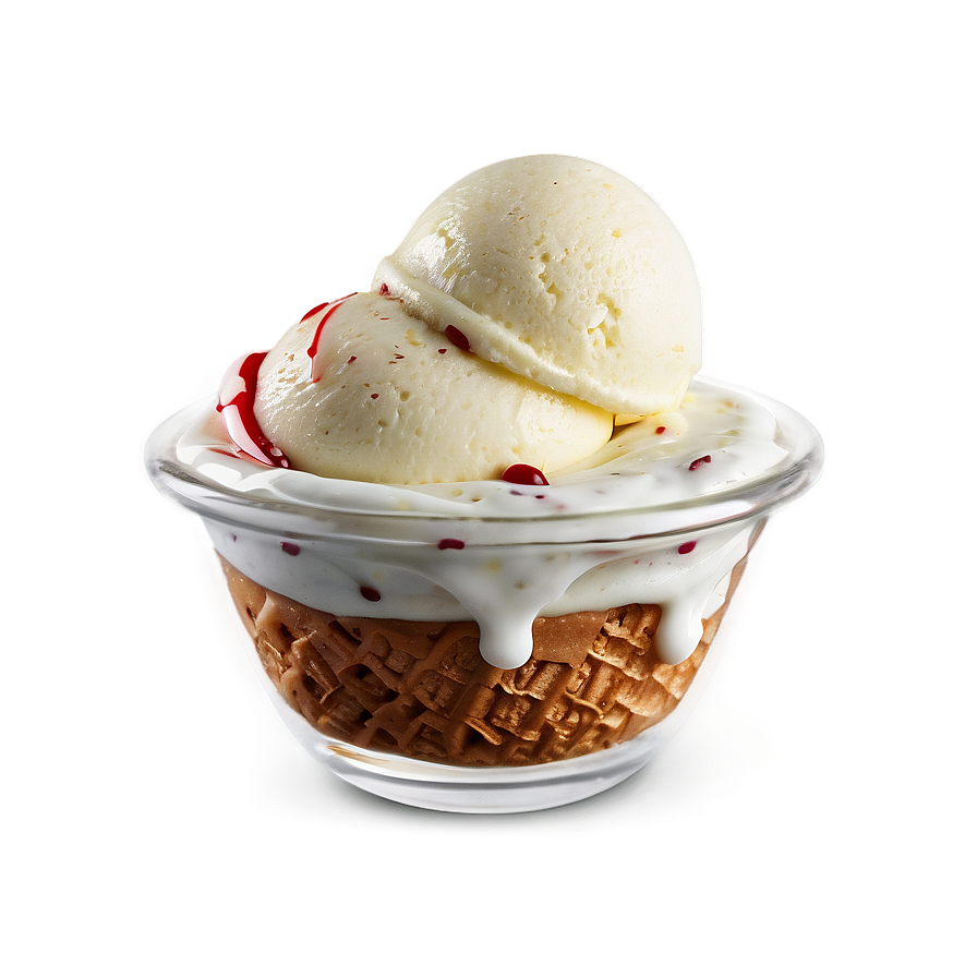 Ice Cream Cup With Sauce Png Qjg83