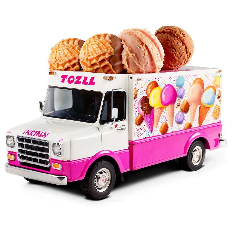 Ice Cream Delivery Truck Png Xai46