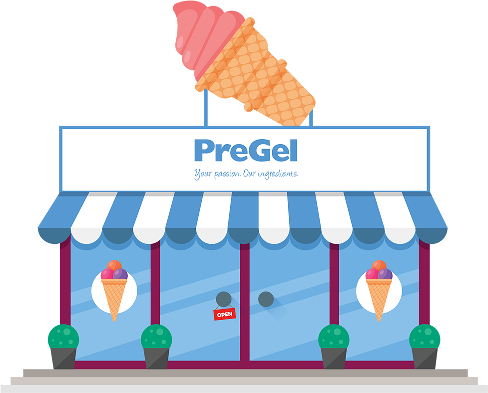 Ice Cream Shop Facade Vector