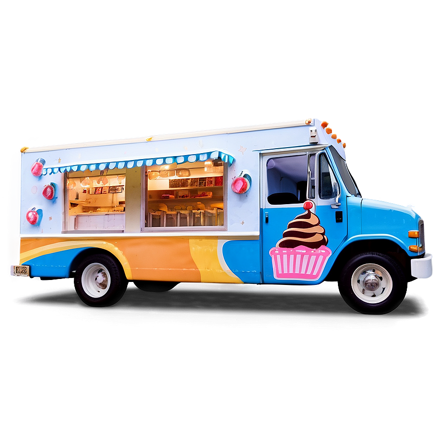 Ice Cream Truck At Night Png 44