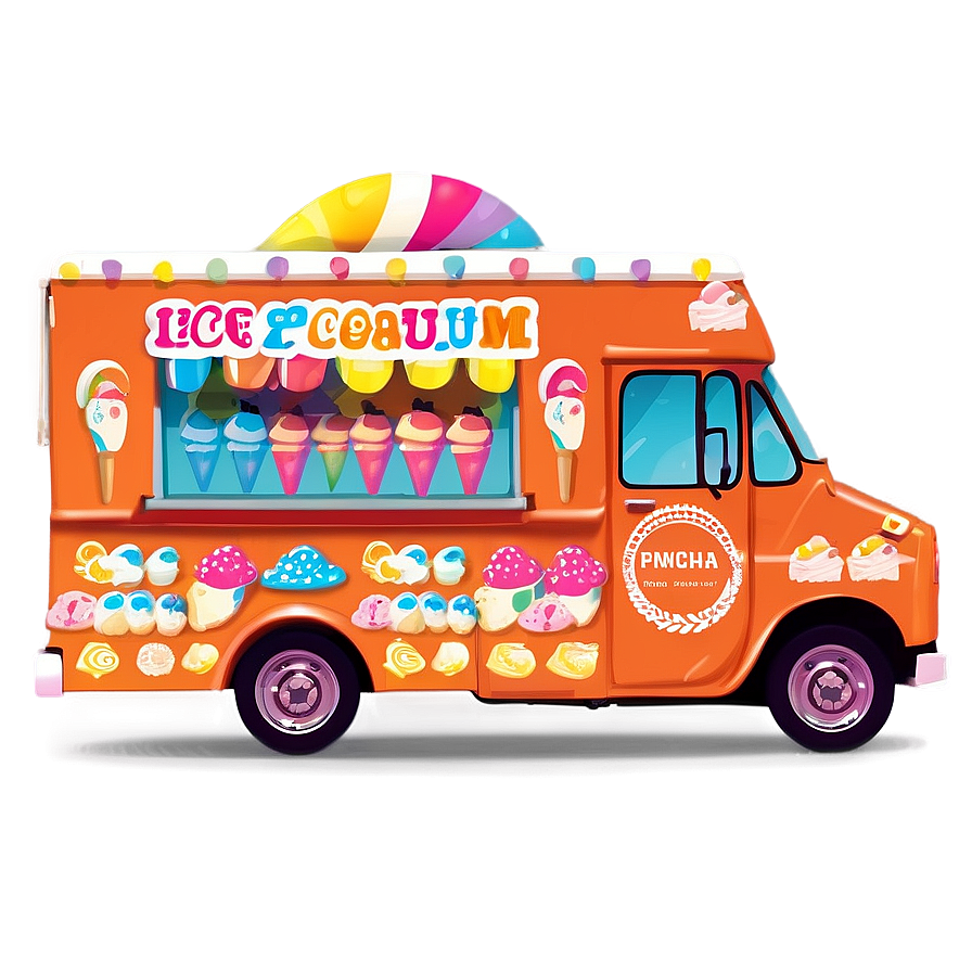 Ice Cream Truck At The Festival Png Mck