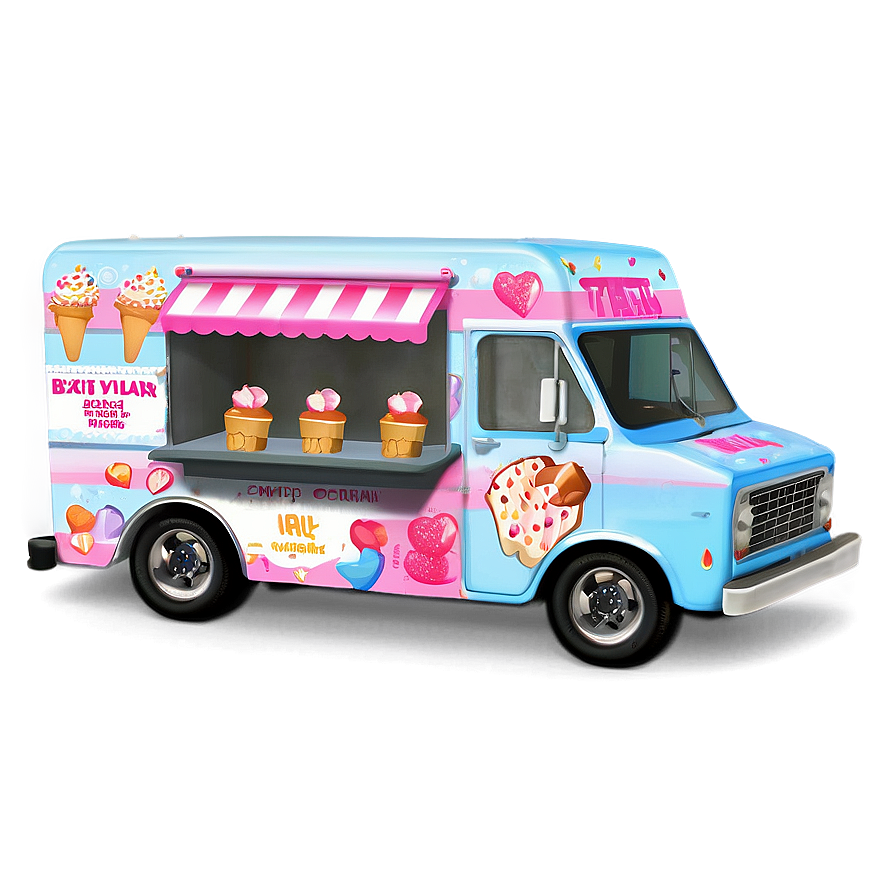 Ice Cream Truck Full Of Treats Png 2