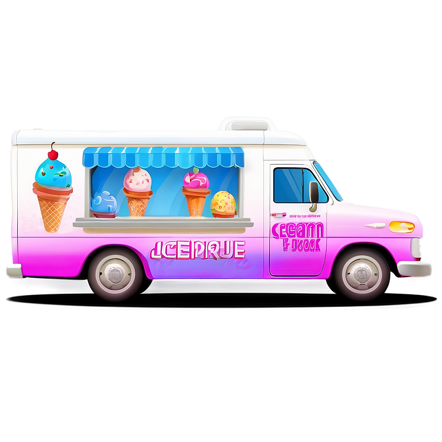 Ice Cream Truck In Summer Png 06122024