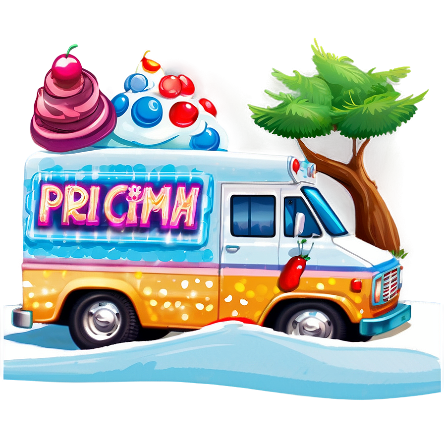 Ice Cream Truck In The Park Png 06122024